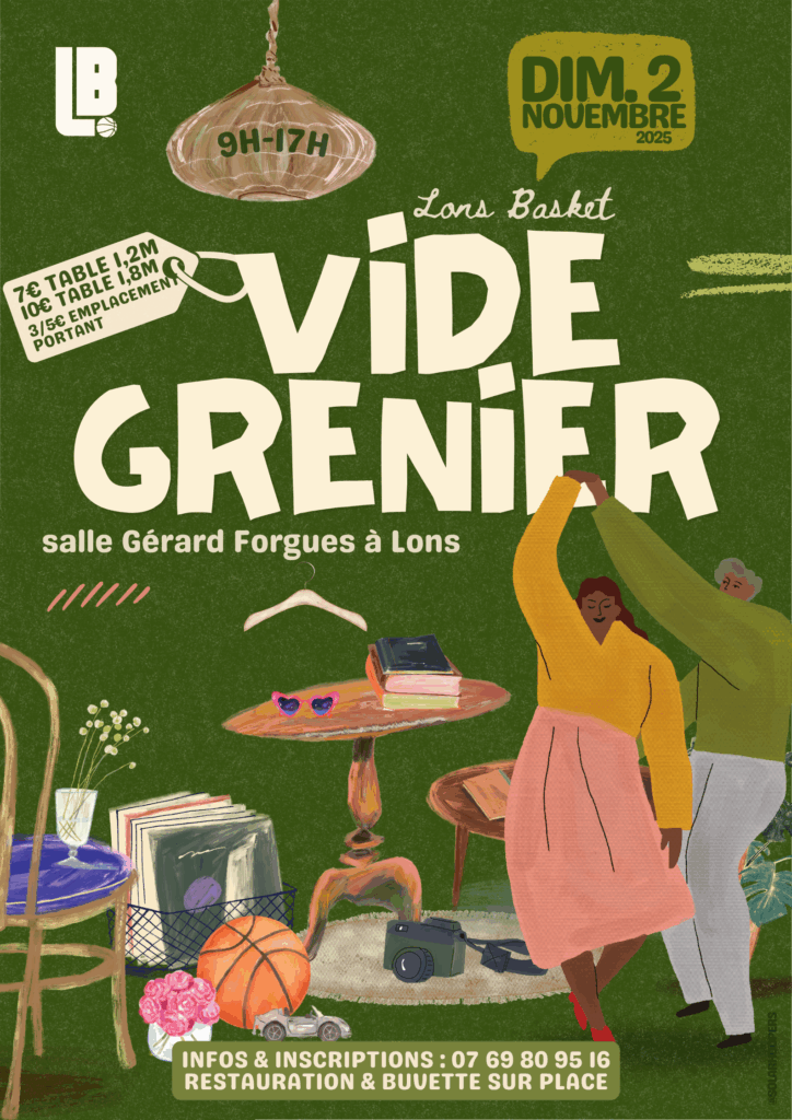 Vide grenier Lons Basket 2 novembre 2025